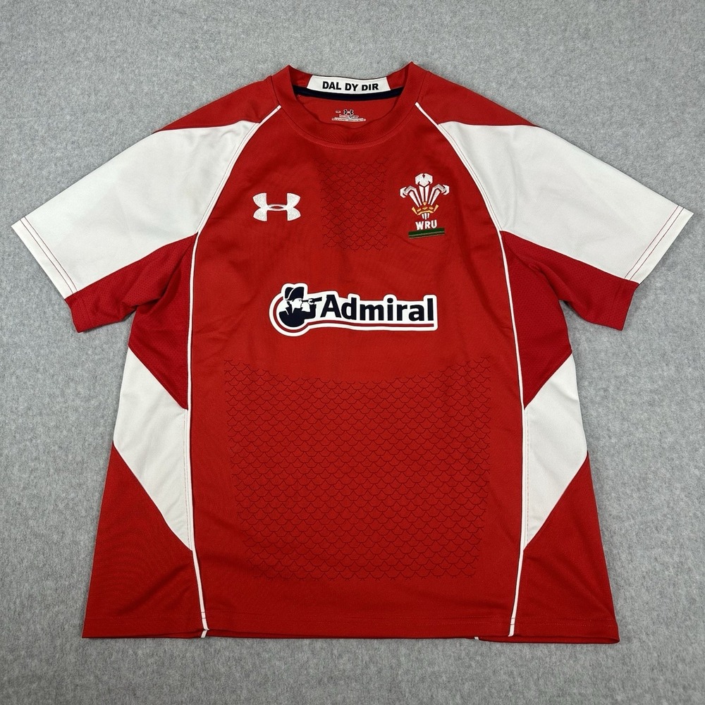 WRU Wales 2010 Home Rugby Union Jersey Size Medium Red Admiral Dal Dy Dir